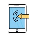 Data communication Fill color vector icon which can easily modify or edit Royalty Free Stock Photo