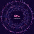 Data complexity representation. Big data concept visualization. Graphic abstract background.