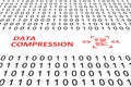 DATA COMPRESSION concept binary code 3d