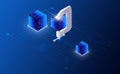 Data Compression Concept - 3D Illustration