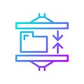 Data compression technique gradient linear vector icon Royalty Free Stock Photo