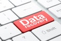 Data concept: Data Recovery on computer keyboard background Royalty Free Stock Photo