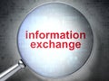 Data concept: Information Exchange with optical glass Royalty Free Stock Photo