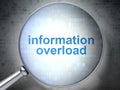 Data concept: Information Overload with optical glass Royalty Free Stock Photo