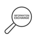 Data Concept: Magnifying Optical Glass With Words Information Exchange Royalty Free Stock Photo