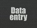 Data concept: Data Entry on wall background Royalty Free Stock Photo