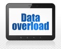Data concept: Tablet Pc Computer with Data Overload on display Royalty Free Stock Photo