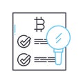 data confirmation line icon, outline symbol, vector illustration, concept sign