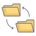 Data conversion Fill Vector icon which can easily modify or edit