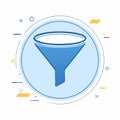 Data Conversion and Filtering Funnel Icon Royalty Free Stock Photo