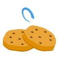 Data cookie icon isometric vector. Information policy