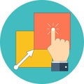 Data copy concept. Flat design.