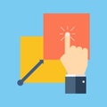 Data copy concept. Flat design.
