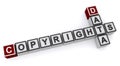 Data copyrights word cubes Royalty Free Stock Photo