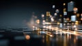 Data cube network background with digital blockchain elements Royalty Free Stock Photo