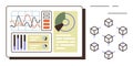 Data Dashboard with Analytics and Blockchain Network Visualization for Technology Concepts Royalty Free Stock Photo