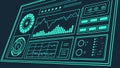 Data dashboard interface, analytics graphs and business intelligence vector design Generative AI