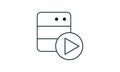 Data, database, folder, server, store icon vector illustration.