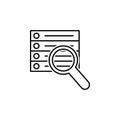data, database icon. Element of technological data icon for mobile concept and web apps. Thin line data, database icon can be used Royalty Free Stock Photo