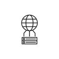 data, database icon. Element of technological data icon for mobile concept and web apps. Thin line data, database icon can be used Royalty Free Stock Photo