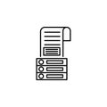 data, database icon. Element of technological data icon for mobile concept and web apps. Thin line data, database icon can be used Royalty Free Stock Photo