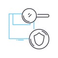 data decryption analysis line icon, outline symbol, vector illustration, concept sign Royalty Free Stock Photo