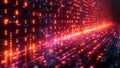 Data Deluge: Holographic City in Neon Splendor, generative ai