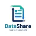 Data or document share vector logo template
