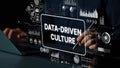 Data-Driven Culture in Business with Graphical Data Visualization and Digital Analytics Interface. Asymptotic smart data Royalty Free Stock Photo