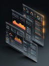 Data-driven Education System With Glowing Dashboards Showcasing Analytics and Insights for Improved Learning Outcomes Royalty Free Stock Photo