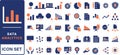 Data driven line icon set. Editable stroke. Containing as big data, data mining, algorithm, analytics, machine learning, ai, Royalty Free Stock Photo
