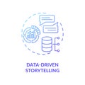 Data-driven storytelling concept icon