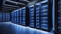 Data Elegance Unveiled: RackArtistry Lumina\'s Luminous Aura. AI generate