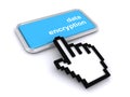 Data encryption button Royalty Free Stock Photo