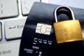 Data encryption on credit card Royalty Free Stock Photo