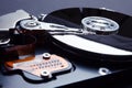 Data encryption on the hard disk. Protection of personal information on the Internet Royalty Free Stock Photo