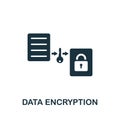 Data Encryption icon. Monochrome simple Cyber Security icon for templates, web design and infographics Royalty Free Stock Photo
