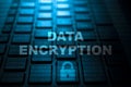 Data encryption keyword on keyboard Royalty Free Stock Photo