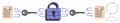 Data Encryption Process with Lock, Keys, and Digital Documents in Secure Cloud Backup Royalty Free Stock Photo