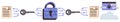 Data Encryption Process with Lock, Keys, and Secure Cloud Storage Royalty Free Stock Photo