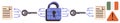 Data Encryption Process with Secure Lock and Binary Code in Digital Security Concept Royalty Free Stock Photo