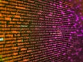 Data encryption security code on a computer display, close up. Javascript functions, variables, objects. Screenshot with random Royalty Free Stock Photo
