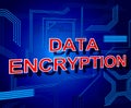 Data Encryption Sign Represents Www Keyboard And Bytes Royalty Free Stock Photo