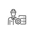 Data Engineer line icon