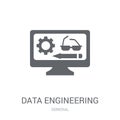 data engineering icon. Trendy data engineering logo concept on w