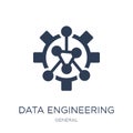 data engineering icon. Trendy flat vector data engineering icon