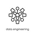 data engineering icon. Trendy modern flat linear vector data eng