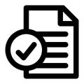Data Validation, Data Integrity Outline Icon