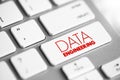 Data engineering - software engineering approach to designing and developing information systems,  text button on keyboard Royalty Free Stock Photo