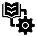 Machine Learning, Engineering, Learning Automation Glyph Solid Icon Royalty Free Stock Photo